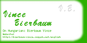 vince bierbaum business card